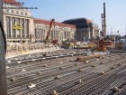 Erste Bewehrung Deckenplatte Hauptbahnhof Sd fertig gestellt