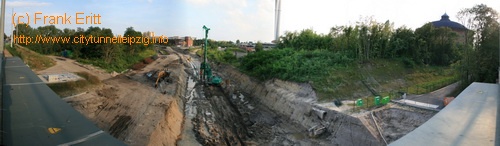 Panorama von der Br&uuml;cke am &Uuml;berwerfungsbauwerk S&uuml;d