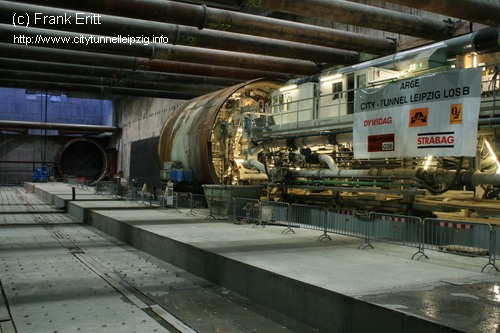 Tunnelbohrmaschine in der Station Markt (Bild von Frank Eritt)