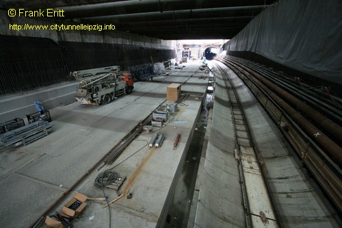 Blick von der TBM durch die Station