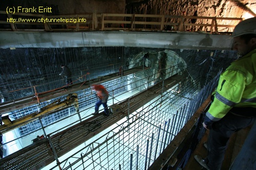 Blick nach Norden - Betonage Decke Block 40