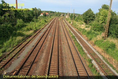 Strecke Markranstdt-Leutzsch - Blick von der Georg-Schwarz-Brcke nach Norden