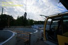 Transport und Montage Betontopffertigteile zur Station Markt