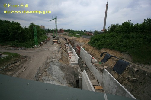 Panorama von der Br&uuml;cke am &Uuml;berwerfungsbauwerk S&uuml;d