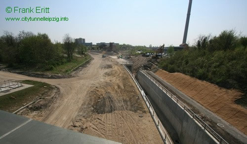 Blick von der Brcke Richardt-Lehmann-Strae nach Sden