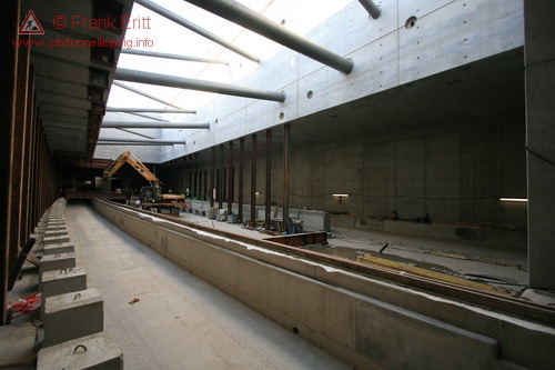 Blick aus der Nordostecke der Station (Bahnsteig)