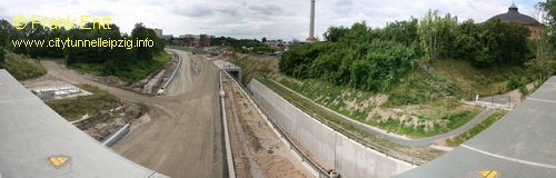 Blick von der Brcke Richardt-Lehmann-Strae nach Sden