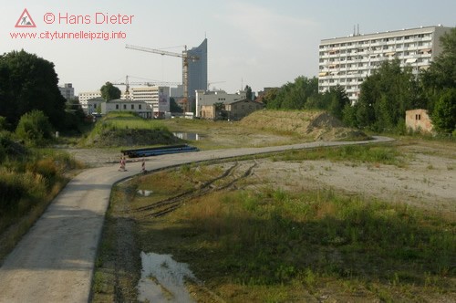 Blick von der Fu&szlig;g&auml;ngerbr&uuml;cke nach Norden