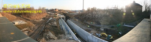 Blick von der Brcke Richardt-Lehmann-Strae nach Sden