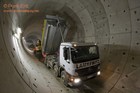 Einbau Sohlbeton Tunnel