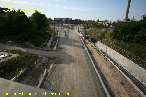 Blick von der Brcke Richardt-Lehmann-Strae nach Sden