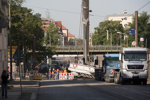 City-Tunnel Leipzig - NEM Leipzig-Leutzsch / Leipzig-Plagwitz - Demontage Brücken EÜ Lützner Straße