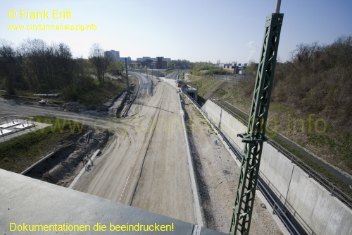 Blick von der Brcke Richardt-Lehmann-Strae nach Sden