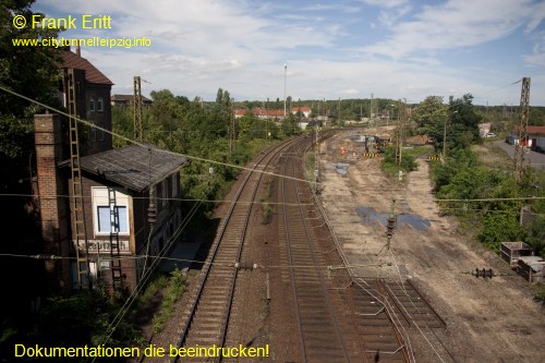 Strecke Plagwitz-Leutzsch - Blick von der Georg-Schwarz-Brcke nach Norden