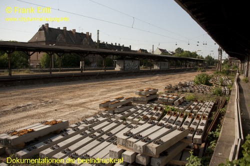 Bahntrasse Gterschuppen Nord - Blickrichtung Nord