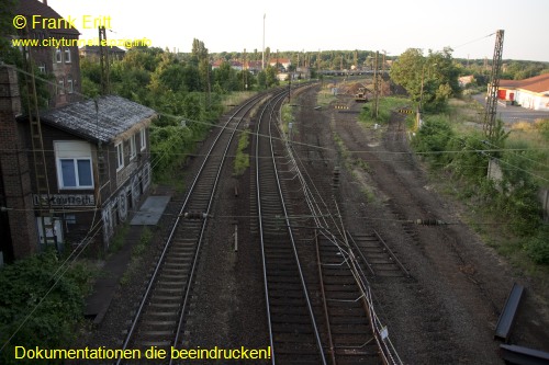 Strecke Plagwitz-Leutzsch - Blick von der Georg-Schwarz-Brcke nach Norden