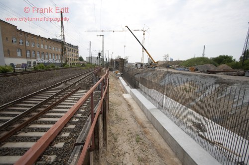 Weiche Einbindung Nord - Blickrichtung Sd