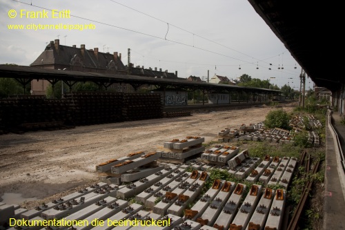 Bahntrasse Gterschuppen Nord - Blickrichtung Nord