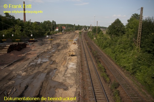 Strecke Markranstdt-Leutzsch - Blick von der Georg-Schwarz-Brcke nach Norden