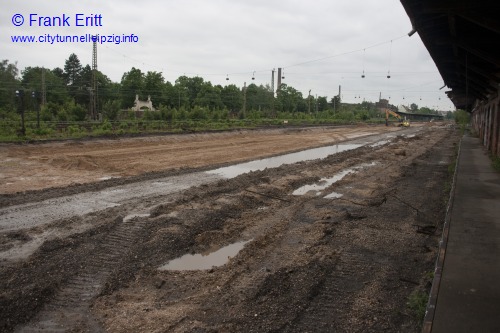 Bahntrasse Gterschuppen Sd - Blickrichtung Nord