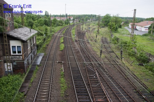 Strecke Plagwitz-Leutzsch - Blick von der Georg-Schwarz-Brcke nach Norden