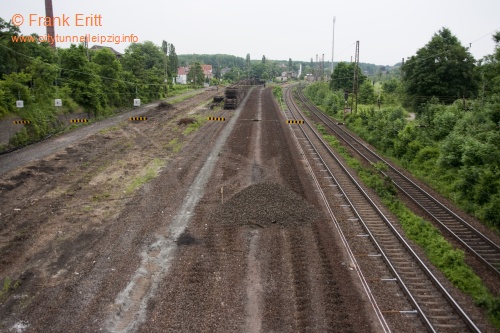 Strecke Markranstdt-Leutzsch - Blick von der Georg-Schwarz-Brcke nach Norden