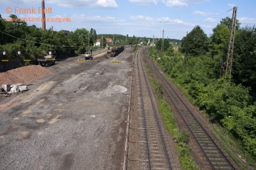 Strecke Markranstdt-Leutzsch - Blick von der Georg-Schwarz-Brcke nach Norden