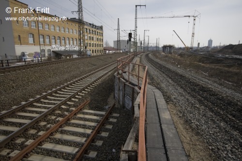 Weiche Einbindung Nord - Blickrichtung Sd