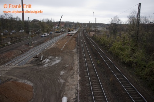 Strecke Markranstdt-Leutzsch - Blick von der Georg-Schwarz-Brcke nach Norden