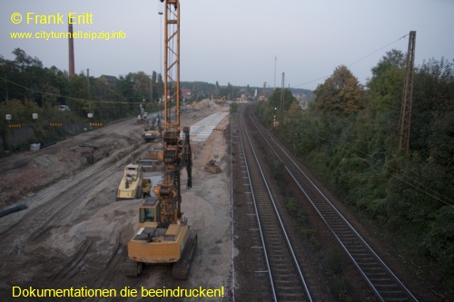 Strecke Markranstdt-Leutzsch - Blick von der Georg-Schwarz-Brcke nach Norden