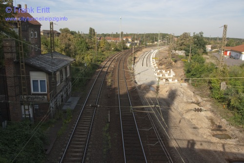 Strecke Plagwitz-Leutzsch - Blick von der Georg-Schwarz-Brcke nach Norden