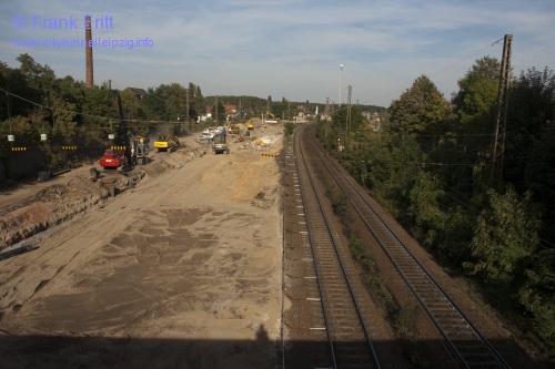 Strecke Markranstdt-Leutzsch - Blick von der Georg-Schwarz-Brcke nach Norden