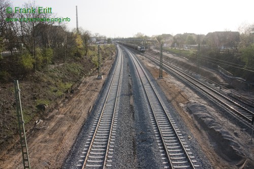 Strecke Markranstdt-Leutzsch - Blick von der Georg-Schwarz-Brcke nach Sden