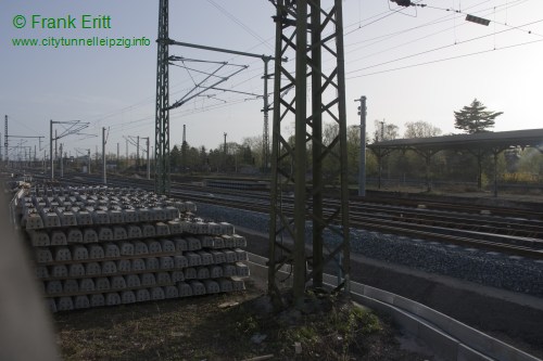 Bahntrasse Gterschuppen Nord - Blickrichtung Sd