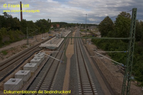 Strecke Markranstdt-Leutzsch - Blick von der Georg-Schwarz-Brcke nach Norden