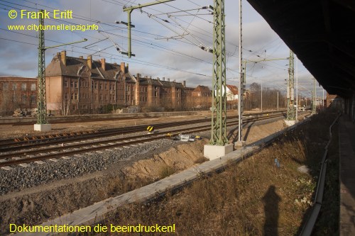 Bahntrasse Gterschuppen Nord - Blickrichtung Nord