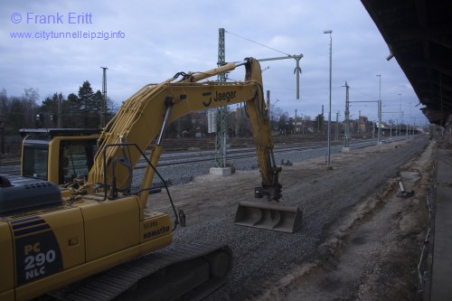 Bahntrasse Gterschuppen Sd - Blickrichtung Nord