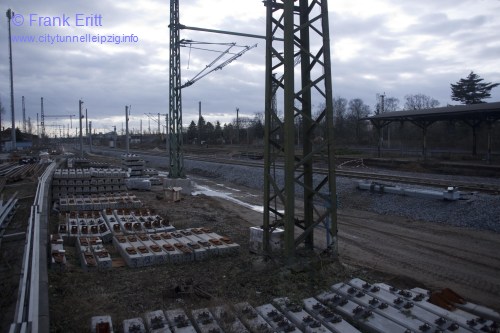 Bahntrasse Gterschuppen Nord - Blickrichtung Sd