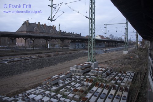 Bahntrasse Gterschuppen Nord - Blickrichtung Nord