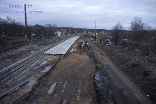 Strecke Markranstdt-Leutzsch - Blick von der Georg-Schwarz-Brcke nach Norden