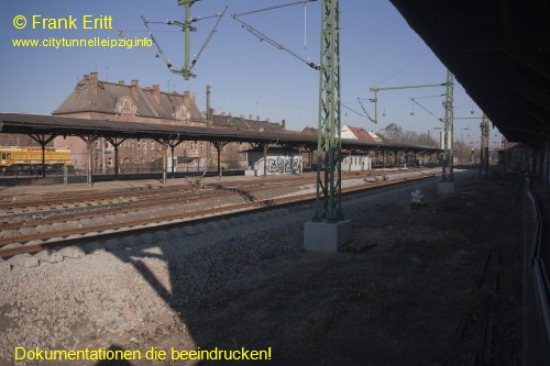 Bahntrasse Gterschuppen Nord - Blickrichtung Nord