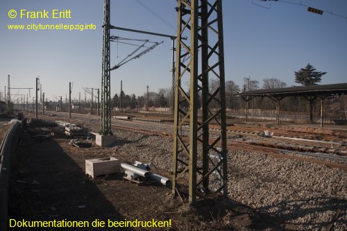 Bahntrasse Gterschuppen Nord - Blickrichtung Sd