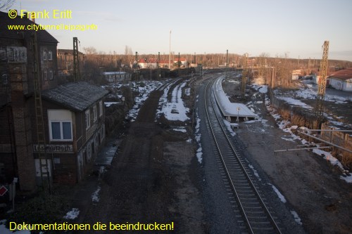 Strecke Plagwitz-Leutzsch - Blick von der Georg-Schwarz-Brcke nach Norden