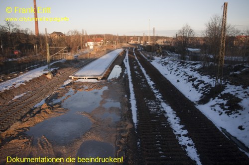 Strecke Markranstdt-Leutzsch - Blick von der Georg-Schwarz-Brcke nach Norden