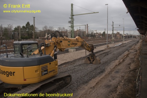 Bahntrasse Gterschuppen Sd - Blickrichtung Nord