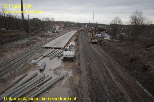 Strecke Markranstdt-Leutzsch - Blick von der Georg-Schwarz-Brcke nach Norden