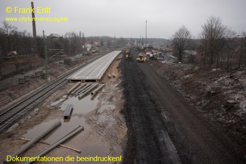 Strecke Markranstdt-Leutzsch - Blick von der Georg-Schwarz-Brcke nach Norden