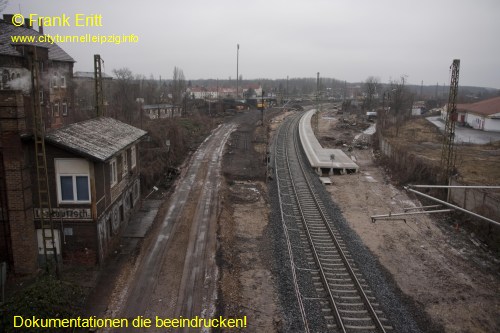 Strecke Plagwitz-Leutzsch - Blick von der Georg-Schwarz-Brcke nach Norden