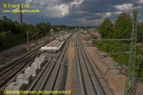 Strecke Markranstdt-Leutzsch - Blick von der Georg-Schwarz-Brcke nach Norden