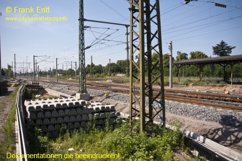 Bahntrasse Gterschuppen Nord - Blickrichtung Sd